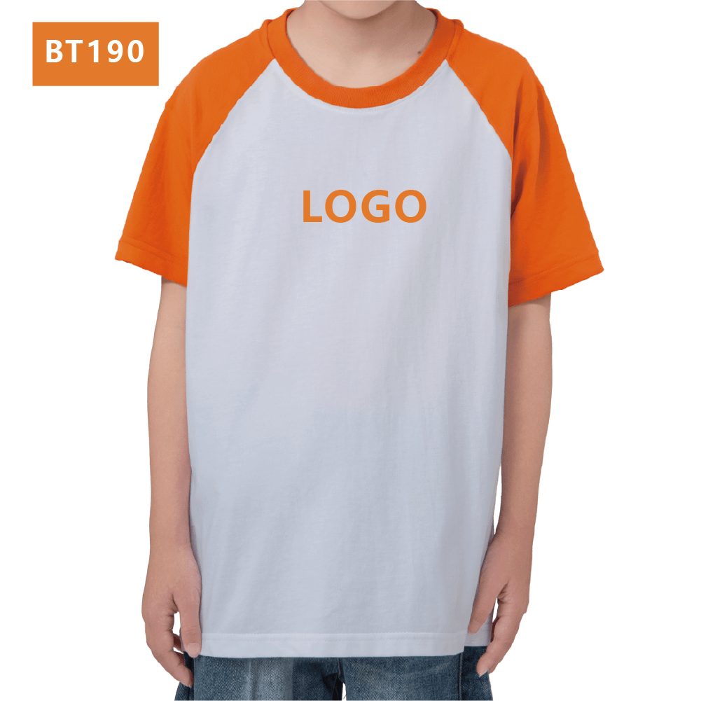 7oz 兒童  插肩拼色  短袖T恤產品圖片