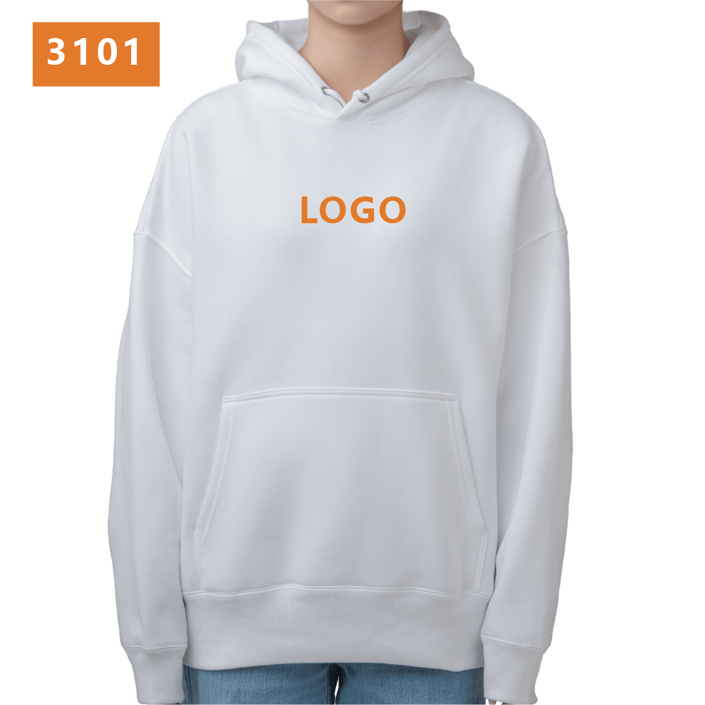 落肩版 加絨 連帽大學T案例圖片